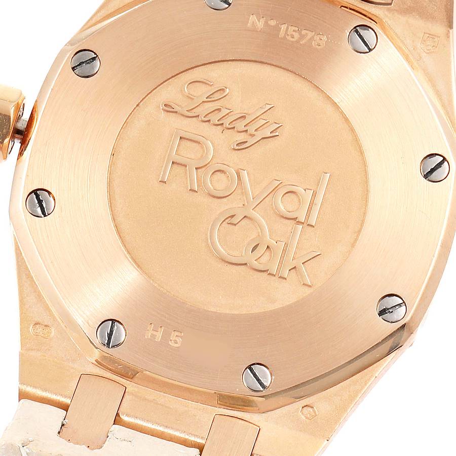 Audemars Piguet Royal Oak 33mm Rose Gold Diamond Ladies Watch 67621OR