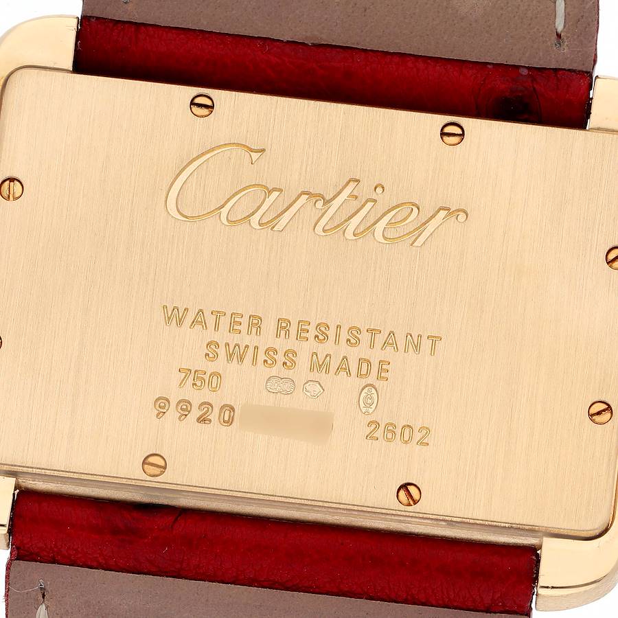 Cartier Tank Divan Large Silver Dial Yellow Gold Ladies Watch W6300556