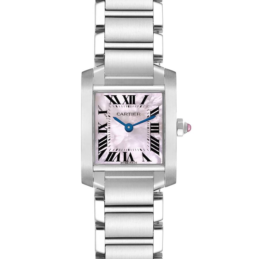 Cartier Tank Francaise Mother of Pearl Dial Steel Ladies Watch W51028Q3