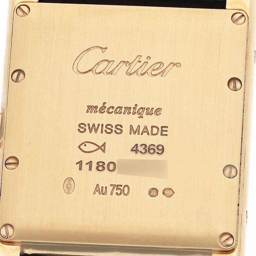 Cartier Tank Louis Large Yellow Gold Black Dial Mens Watch WGTA0091