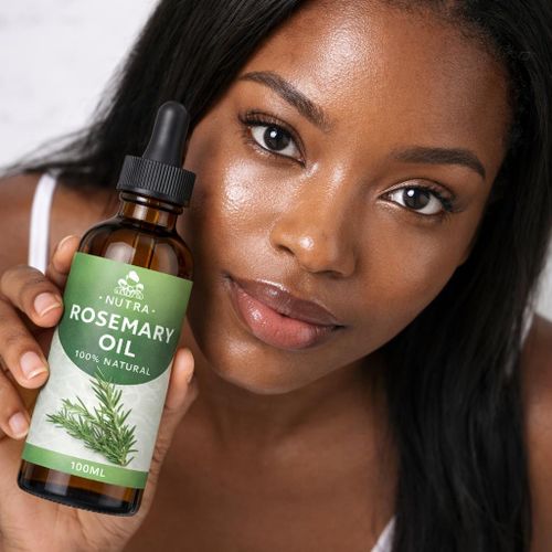 Nutragold Nutra Rosemary Oil for Hair & Beard Growth – 100% Natural Essential Oil for Thicker, Softer, Shinier Hair and Beard – Deep Conditioning & Scalp Care – 100ml