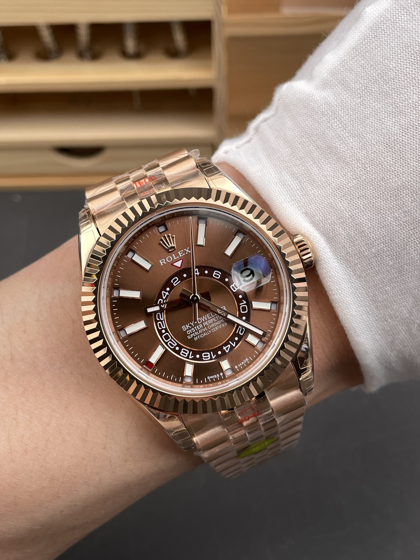 Rose Gold Sky-Dweller Brown Dial