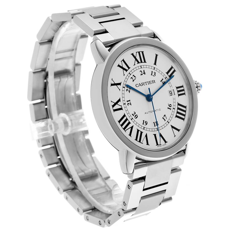 Cartier Ronde Solo XL Silver Dial Automatic Steel Mens Watch W6701011