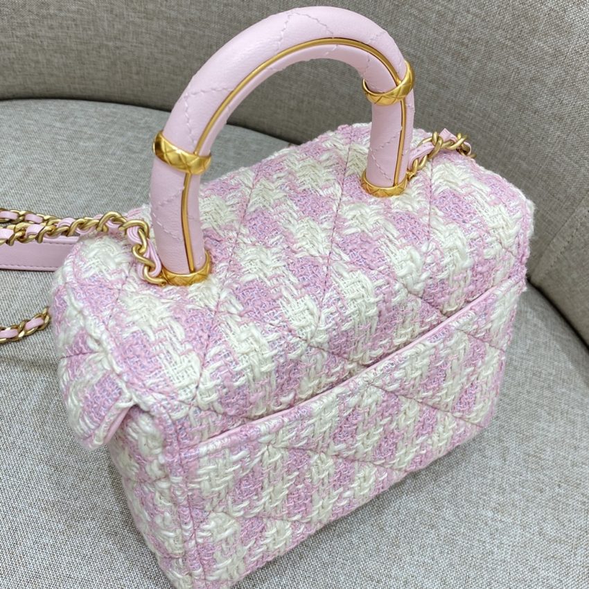 CHANEL Tweed Handle Crush Small Purple