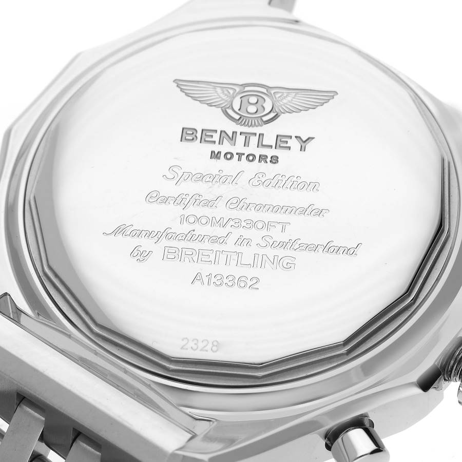 Breitling Bentley Motors GT Black Dial Steel Mens Watch A13362