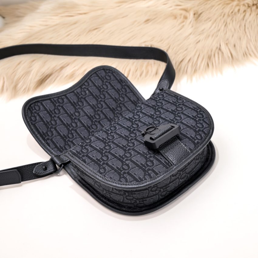 Replica Dior Mini Gallop Bag With Strap Black Canvas