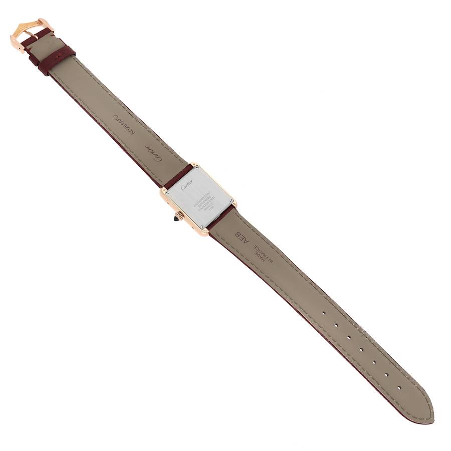 Cartier Tank Solo Silver Dial Rose Gold Steel Ladies Watch W5200024