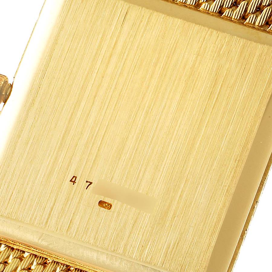 Vacheron Constantin 18k Yellow Gold Tiger Eye Stone Dial Vintage Watch 7255