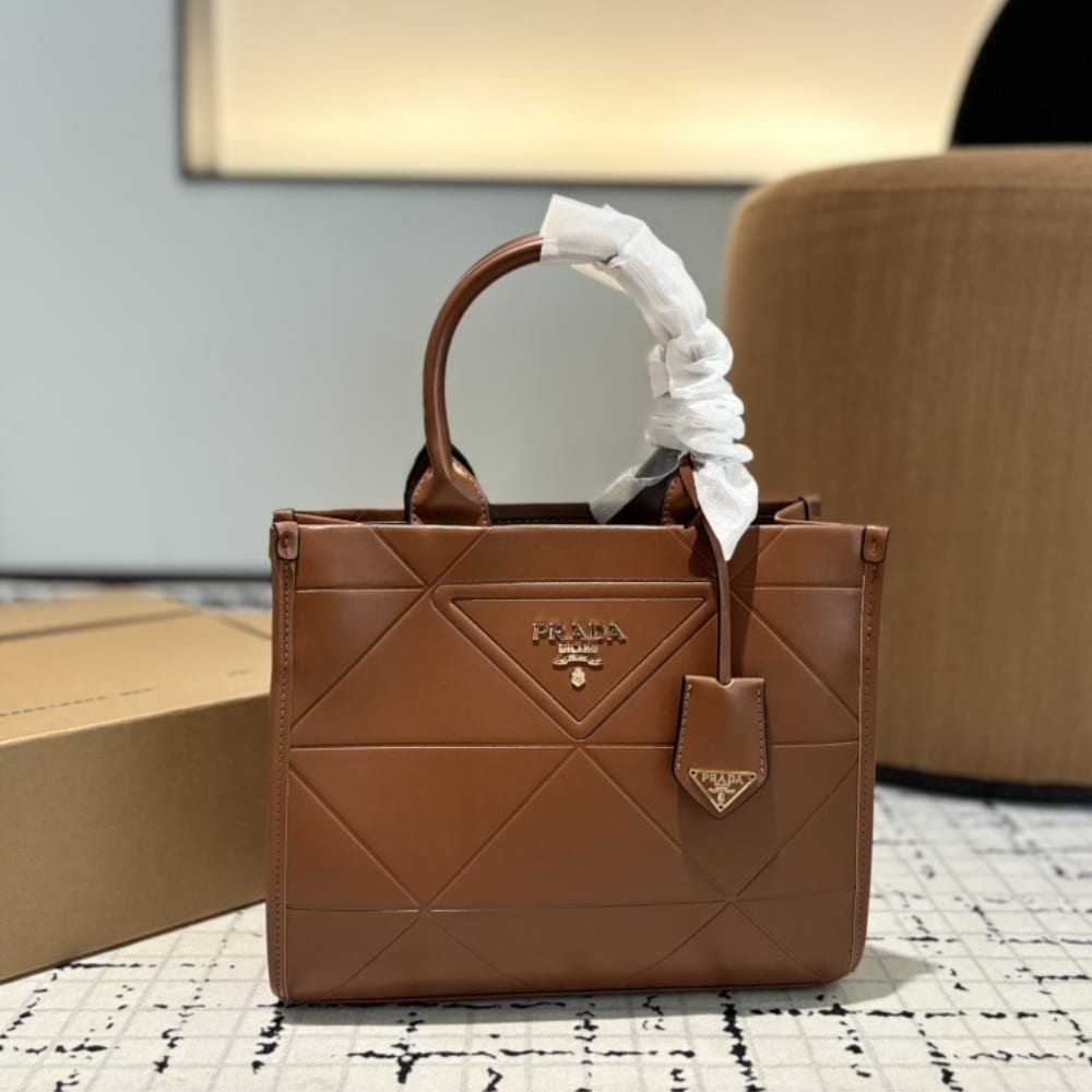 Prada Small Symbole Bag With Topstitching Caramel 28cm 1ba379 Ask F03oe V Oco