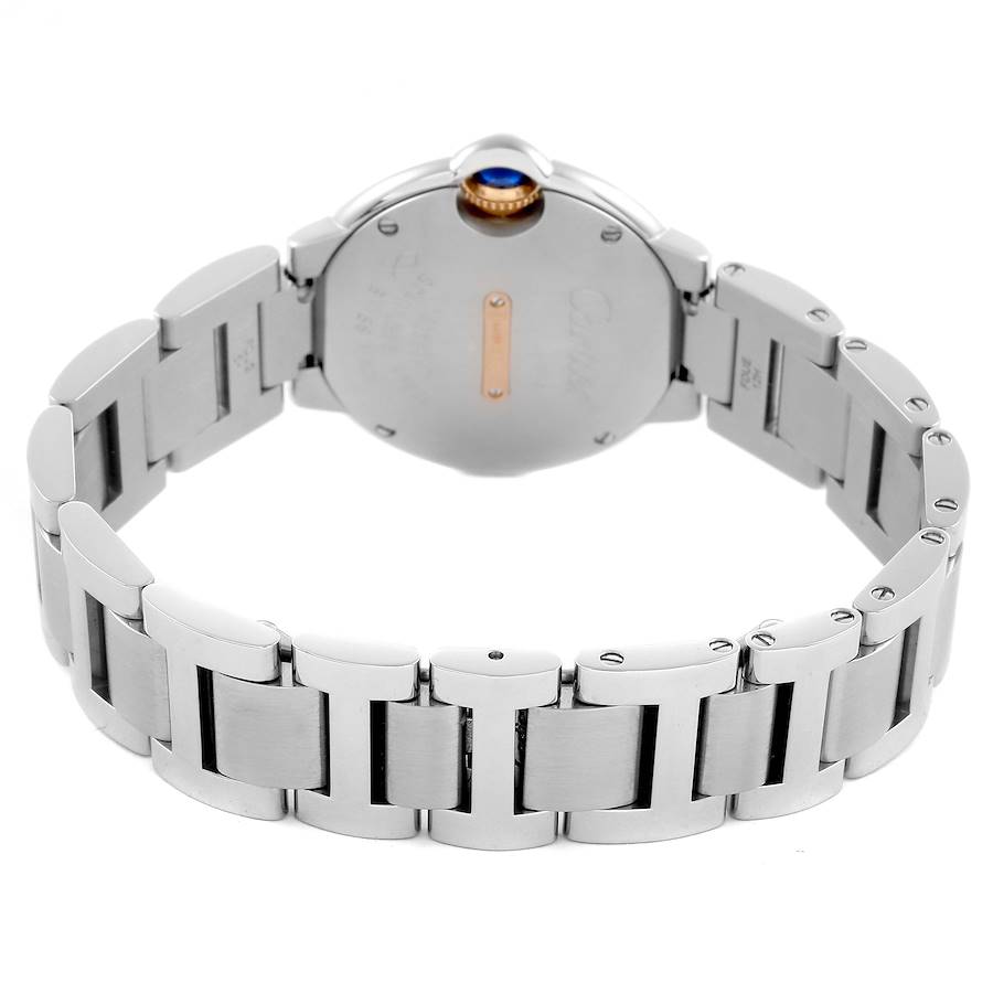 Cartier Ballon Bleu Steel Rose Gold Diamond Ladies Watch WE902079