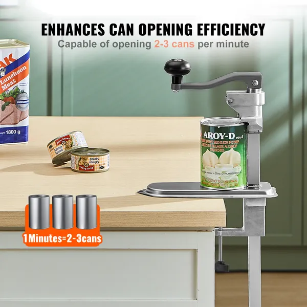 Commercial Can Opener Heavy-Duty Manual Tabletop Cans Opener