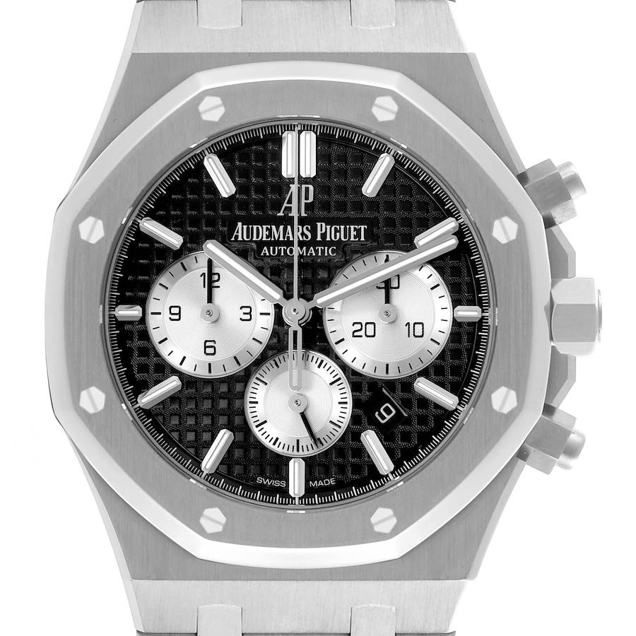 Audemars Piguet Royal Oak Chronograph Black Dial Steel Mens Watch 26331ST