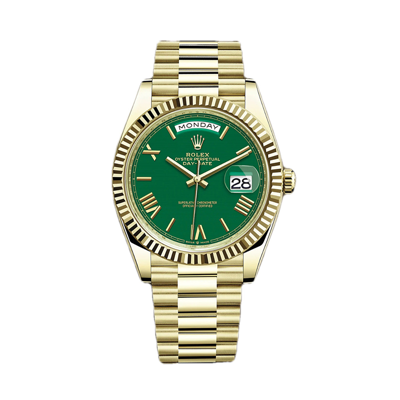 ROLEX 228238 DAY-DATE 40MM PRESIDENT 18K YELLOW GOLD SILVER ROMAN DIAL
