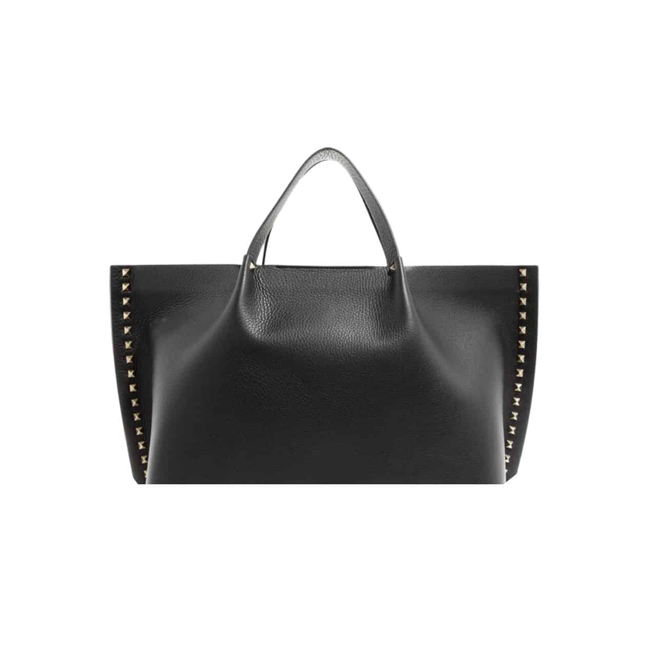 Valentino Garavani Rockstud Leather Tote Black 36Cm