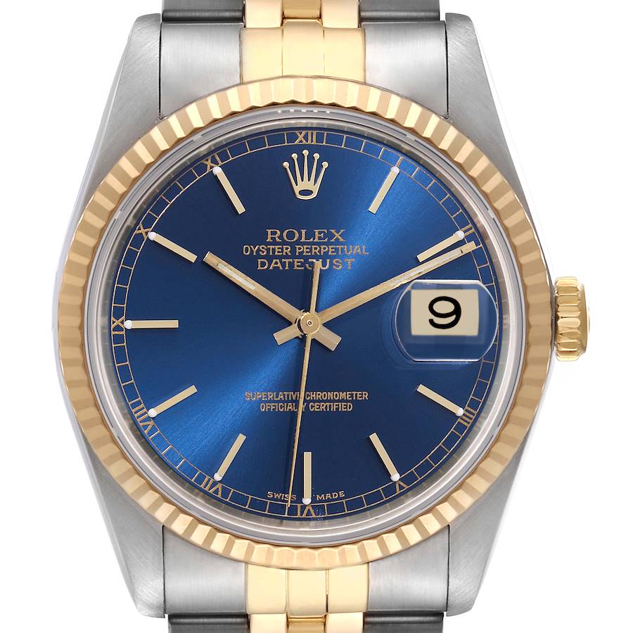 Rolex Oyster Perpetual&Datejust Watches His & Hers Yellow Gold Blue Dial Models(HH16)