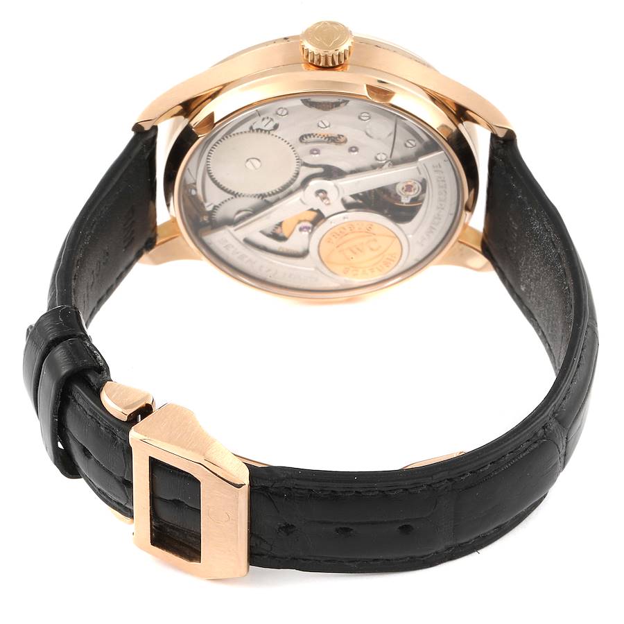 IWC Portuguese Chrono 7 Day 18k Rose Gold Mens Watch IW500004