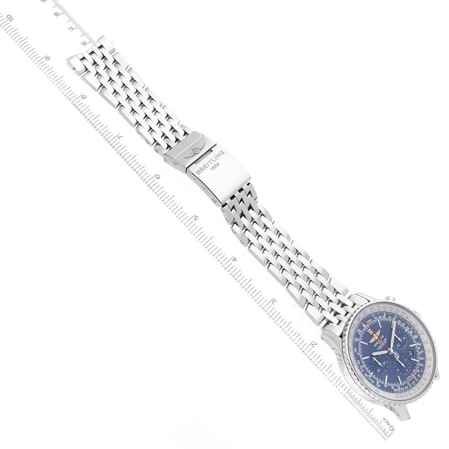 Breitling Navitimer 01 46mm Aurora Blue Dial Mens Watch AB0127