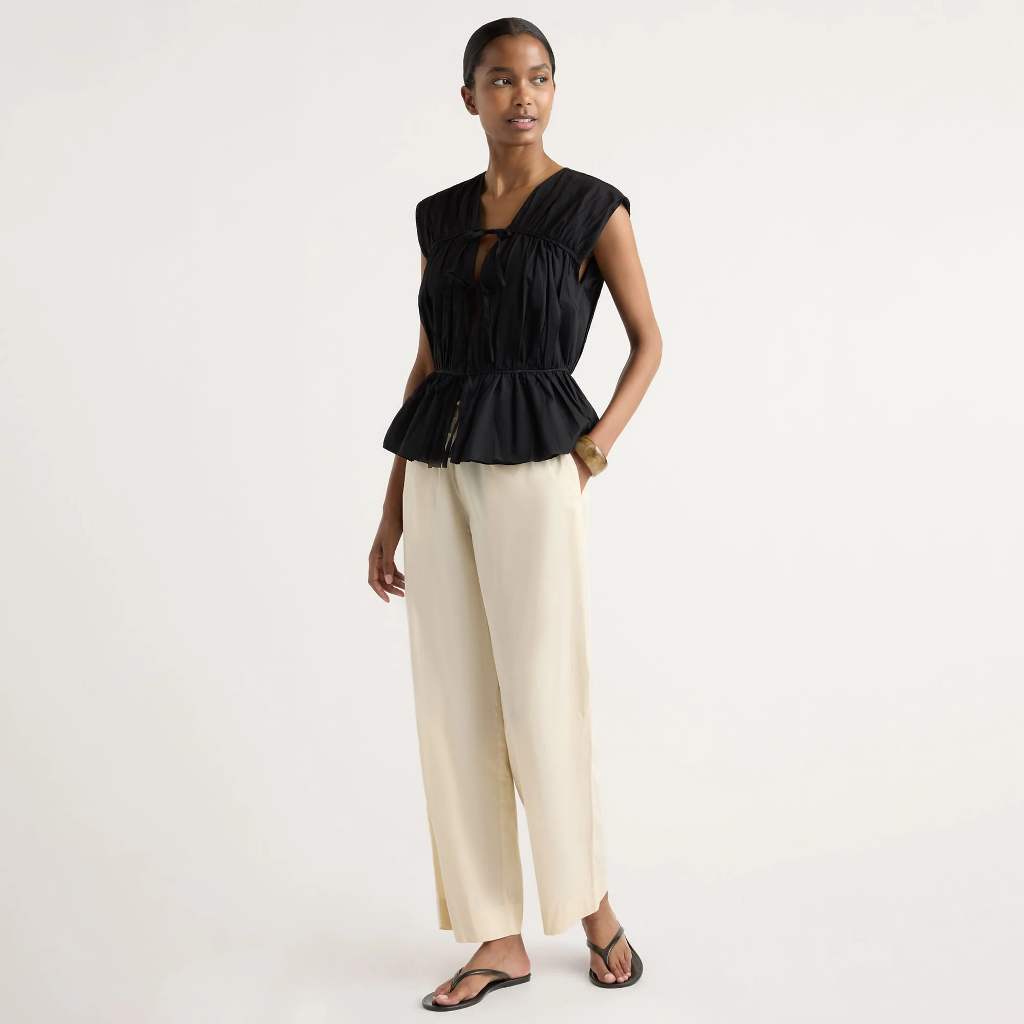 Peyton Stretch-Waist Organic Cotton Pant