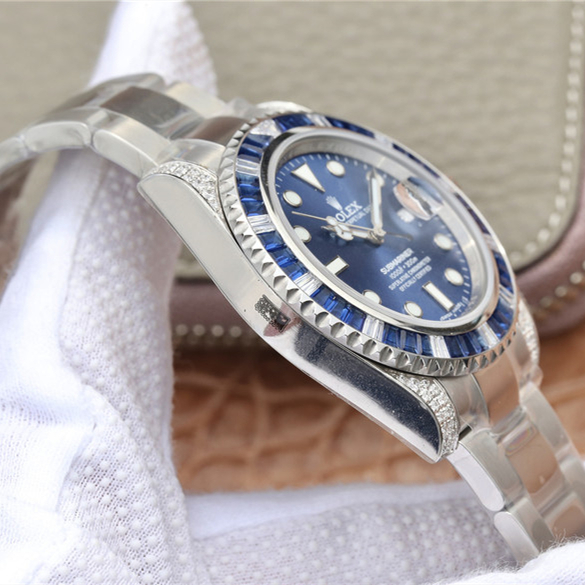 Rolex Submariner Date 116659 SABR 18K White Gold Diamonds Sapphires UNWORN