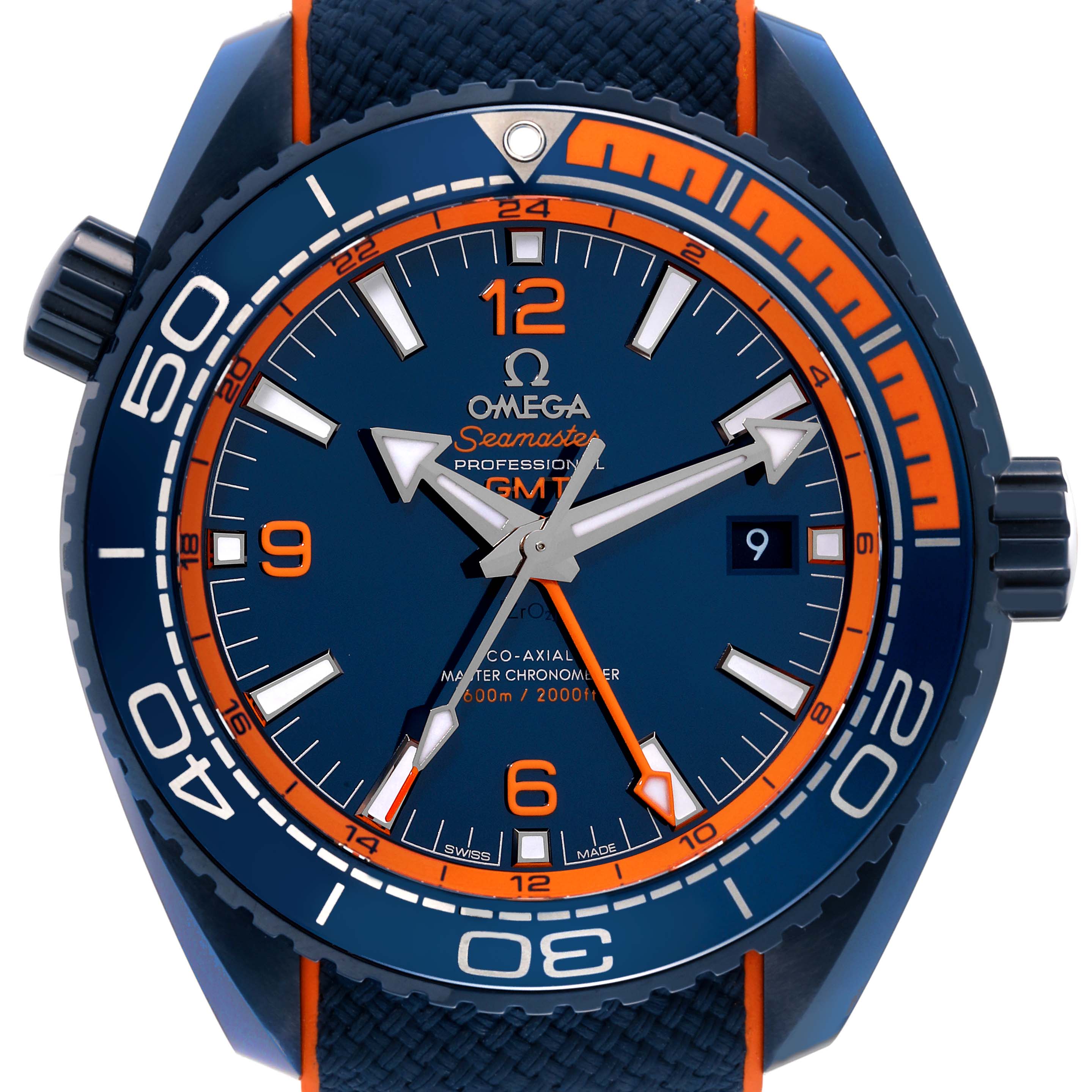 Omega Planet Ocean Big Blue GMT Mens Watch 45.5 MM 215.92.46.22.03.001