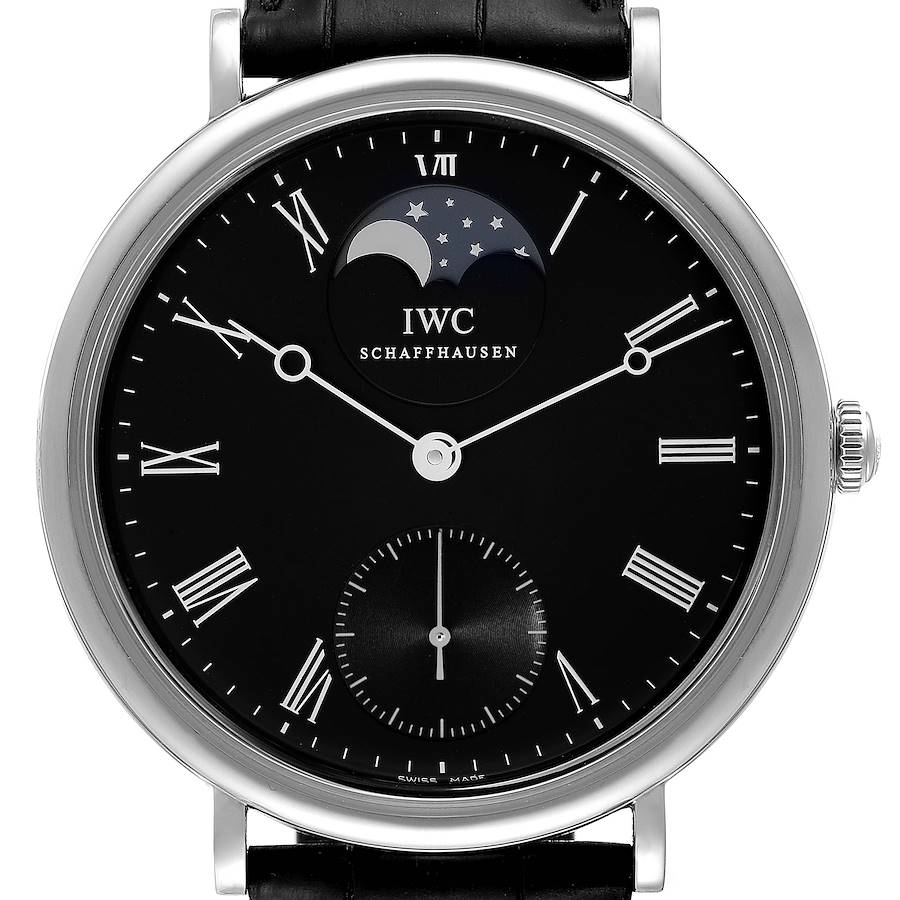 IWC Portofino Black Dial Vintage Collection Mens Watch IW544801