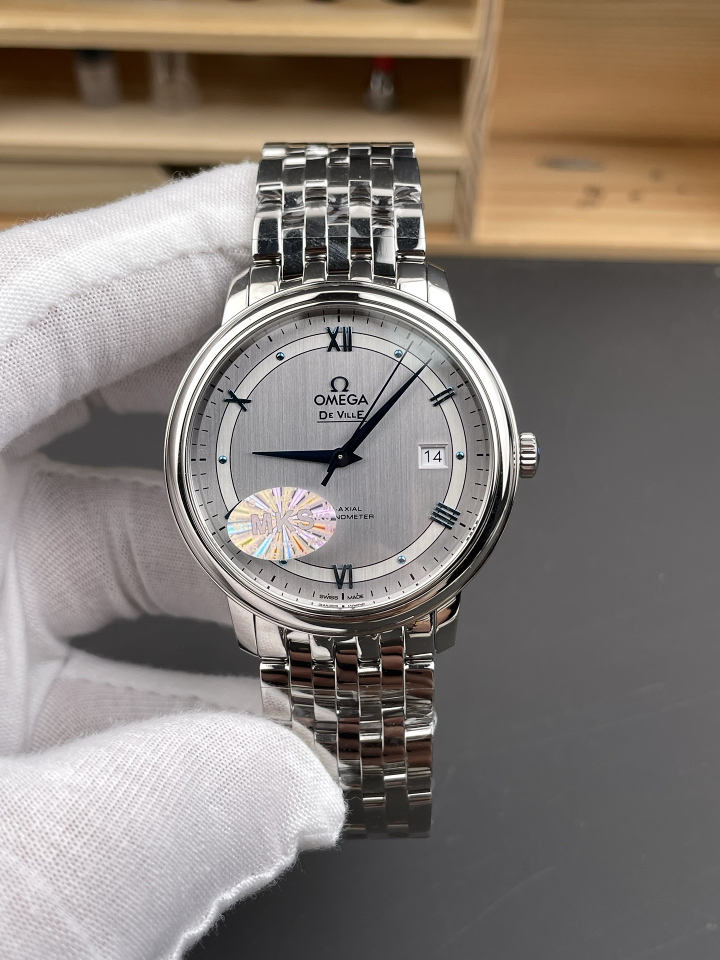Rail Dial De Ville, Grey Dial with Blue Hands