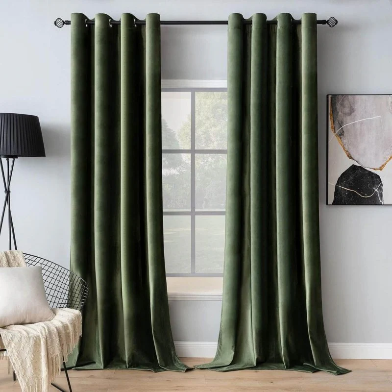 Custom Velvet Luxury Blackout Curtains  (2 Panels) - Grommet