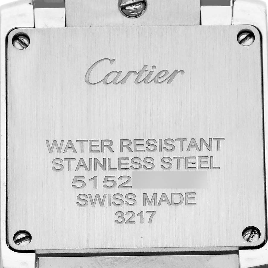 Cartier Tank Francaise Small Steel Diamond Bezel Ladies Watch W4TA0008