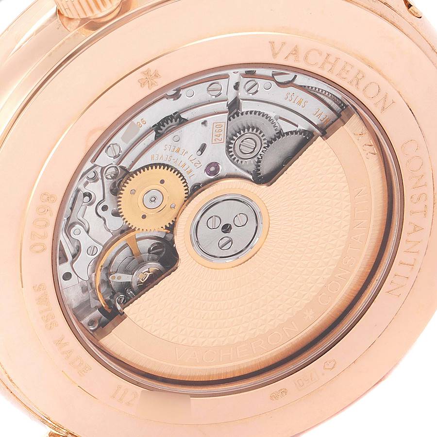 Vacheron Constantin Patrimony Retrograde Rose Gold Mens Watch 86020
