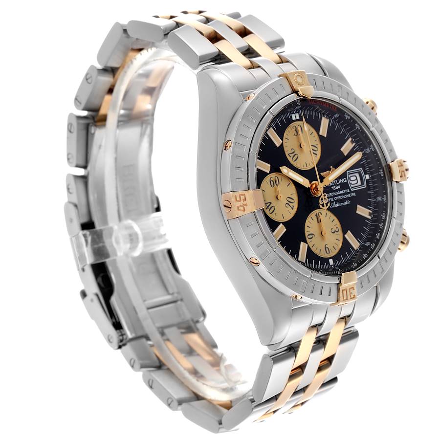 Breitling Chronomat Evolution Steel Yellow Gold Mens Watch B13356