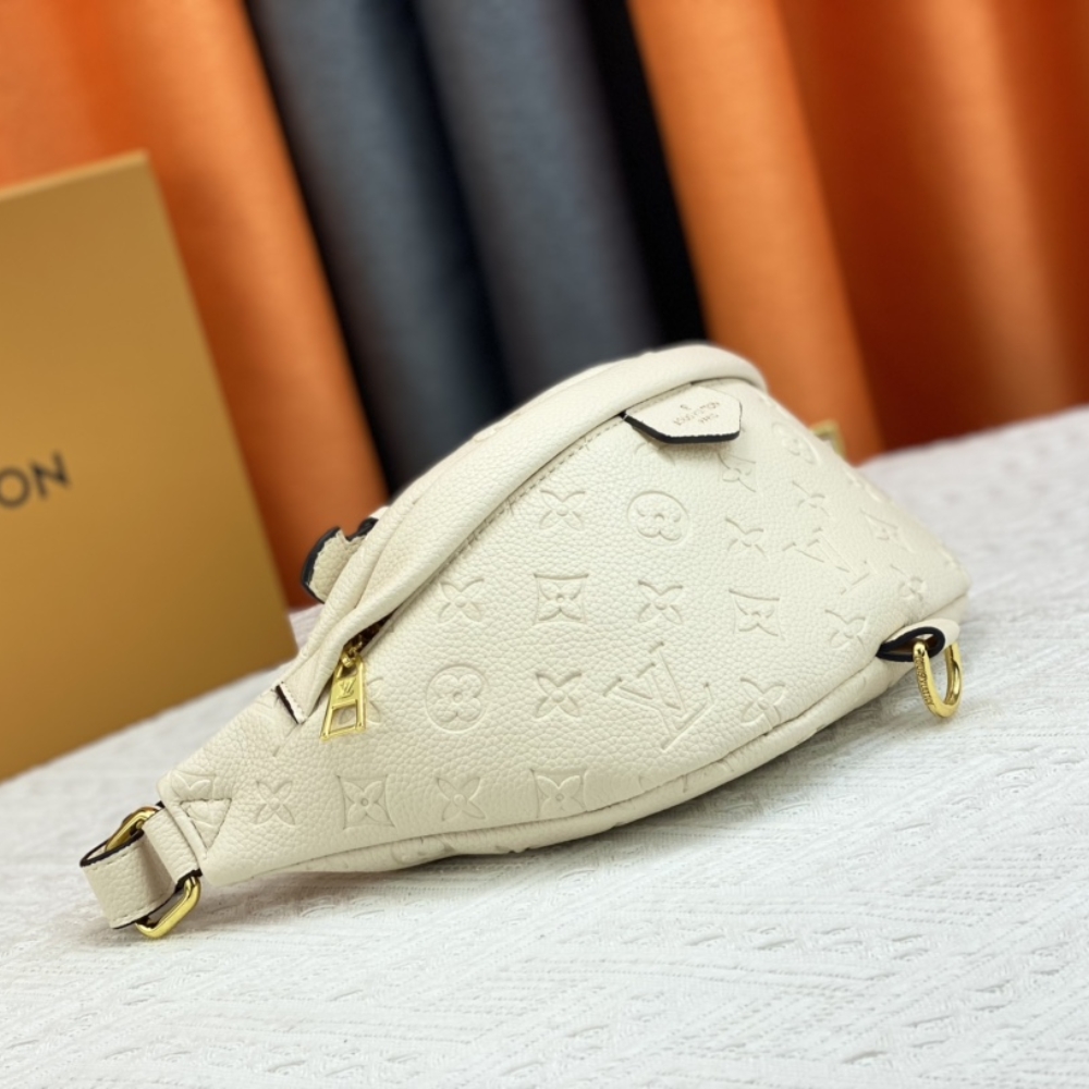 Louis Vuitton Monogram Empreinte Bumbag Creme 37Cm M44836