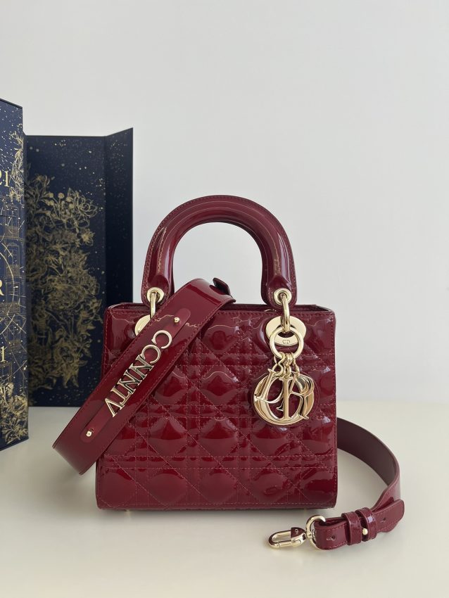 Replica Lady Dior Patent Red Abc