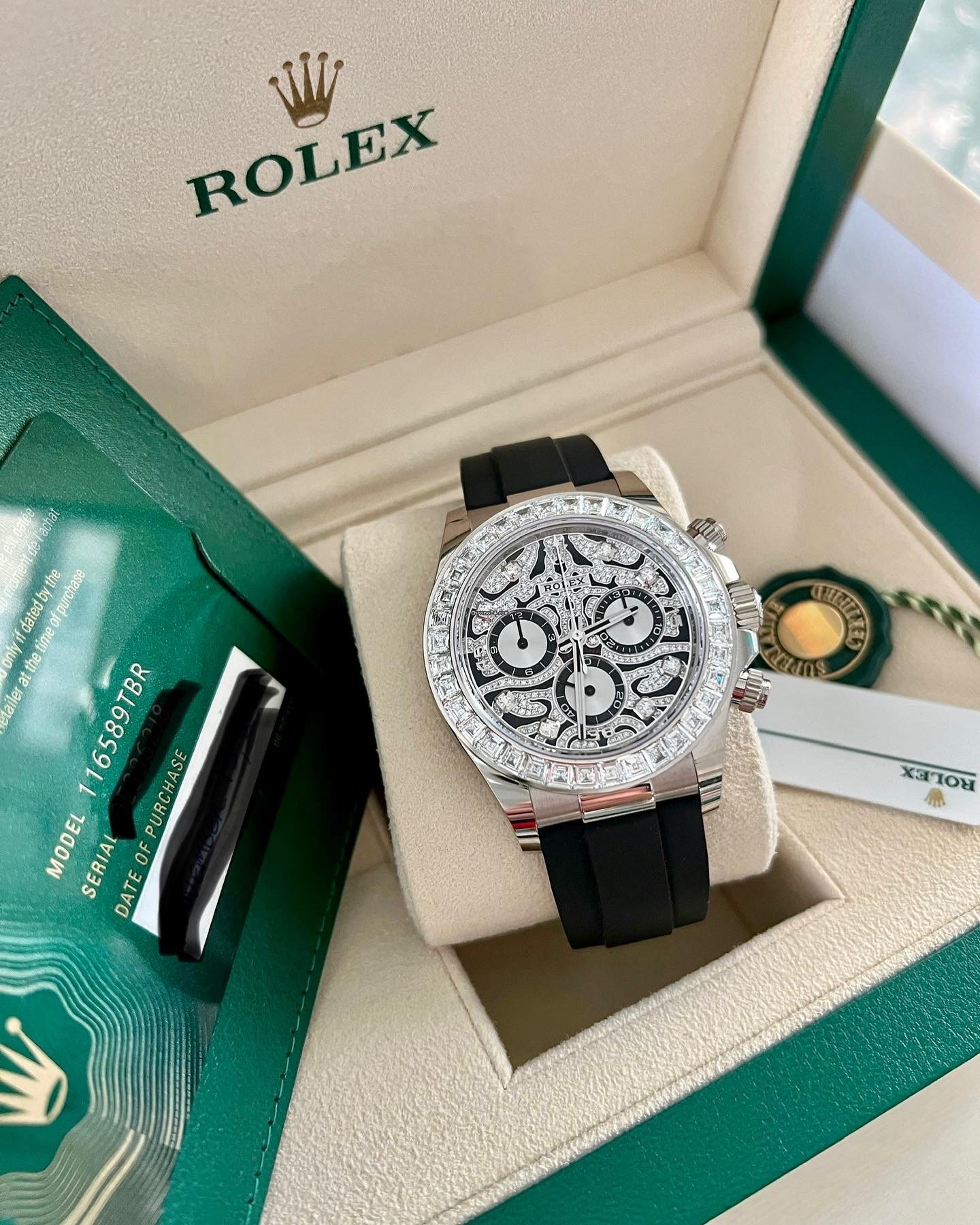 ??Limited Time Offer -Rolex Daytona 116589TBR White Gold 40mm Eye of the Tiger