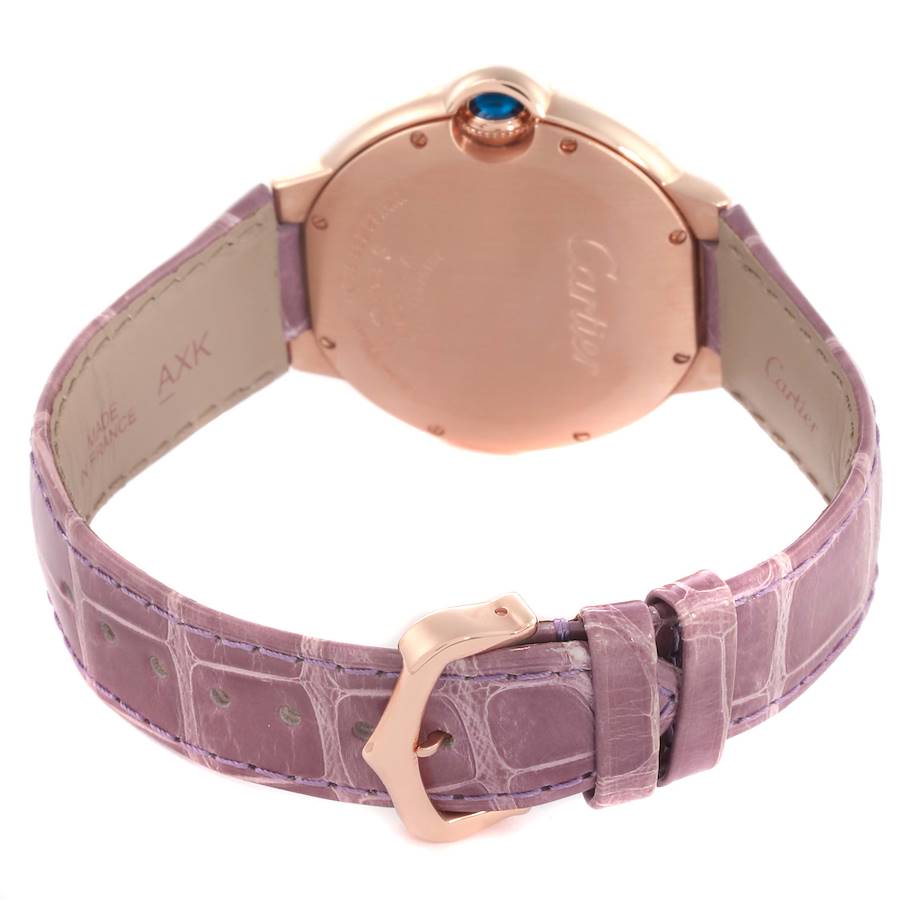 Cartier Ballon Bleu 36 Rose Gold Diamond Ladies Watch WJBB0010
