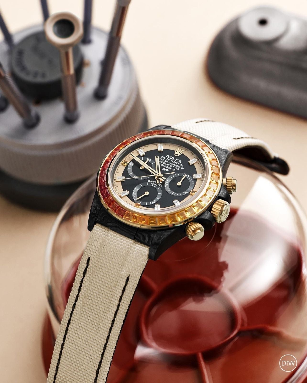ROLEX Diw Daytona carbon rainbow sunray 40mm carbon