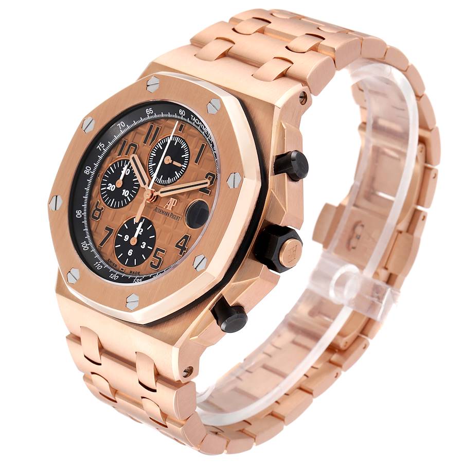 Audemars Piguet Royal Oak Offshore Rose Gold Chronograph Mens Watch 26470OR