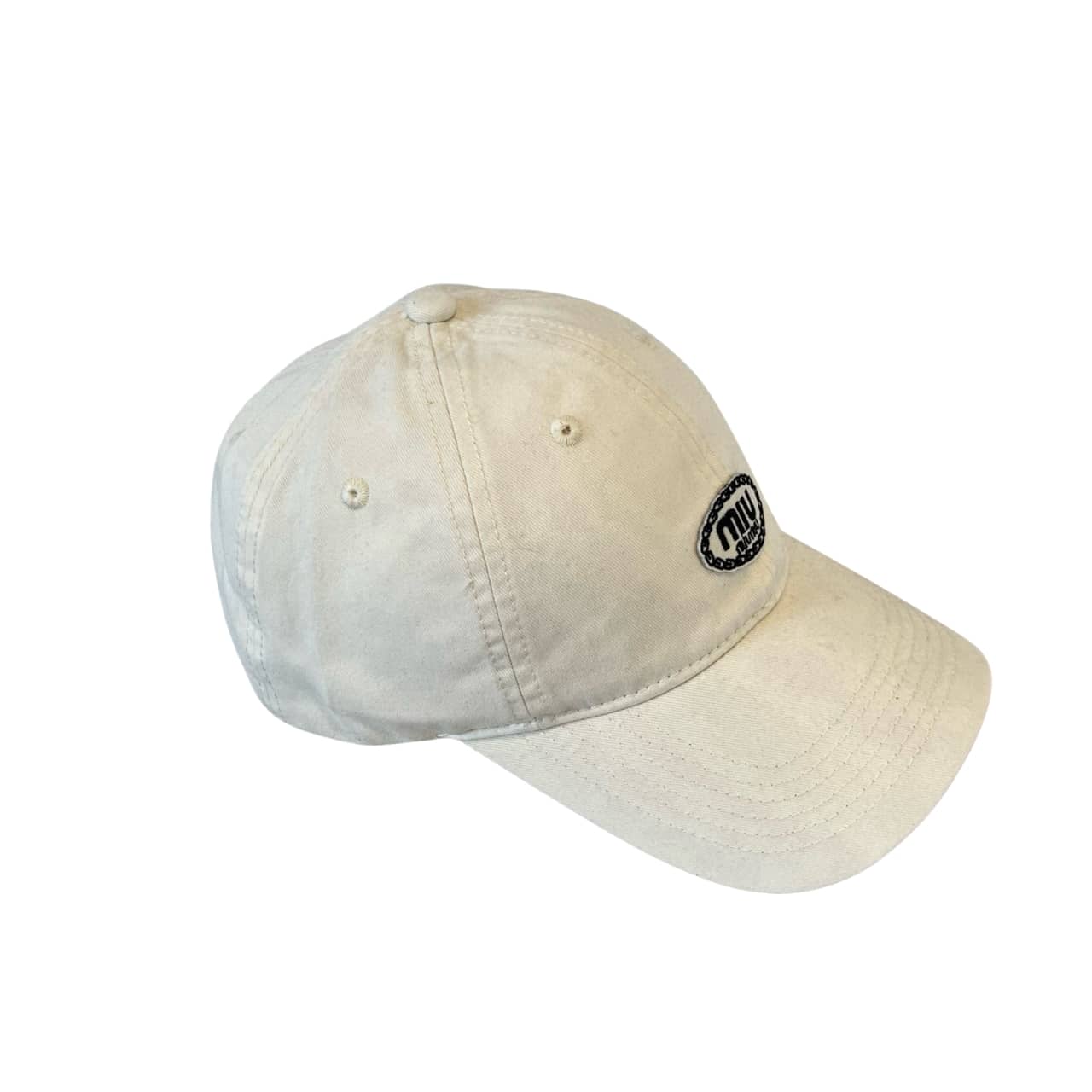 Miumiu Baseball Cap Basic White