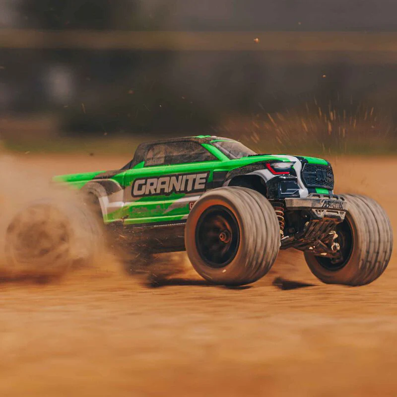 ARRMA 1/18 GRANITE GROM Mega 380 Brushed 4X4 Monster Truck RTR with Battery & Charger, Green