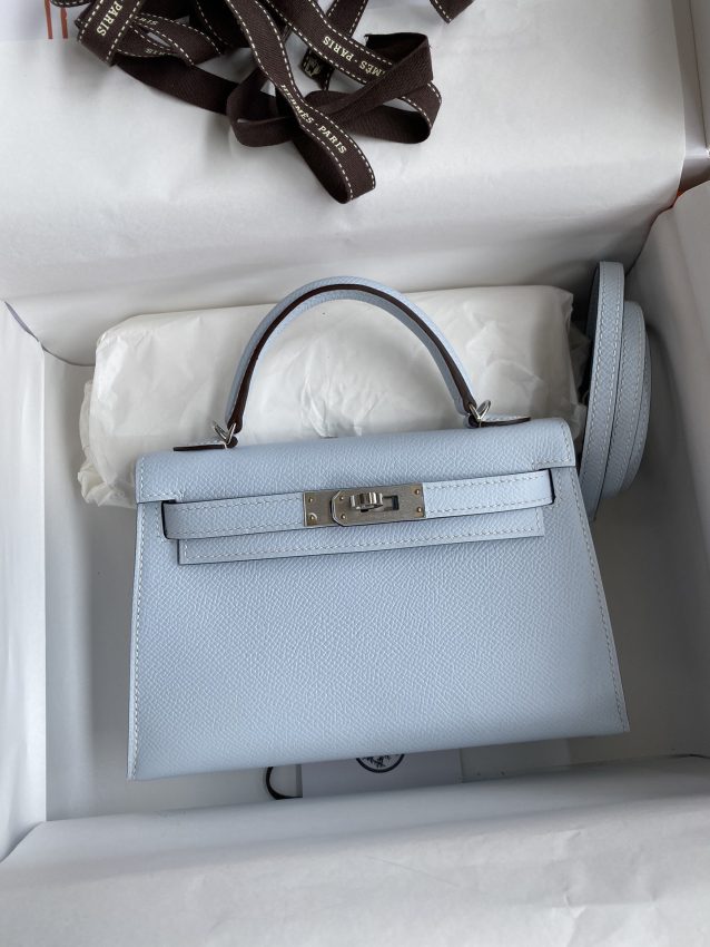 Replica Hermès Kelly Epsom Haze Blue