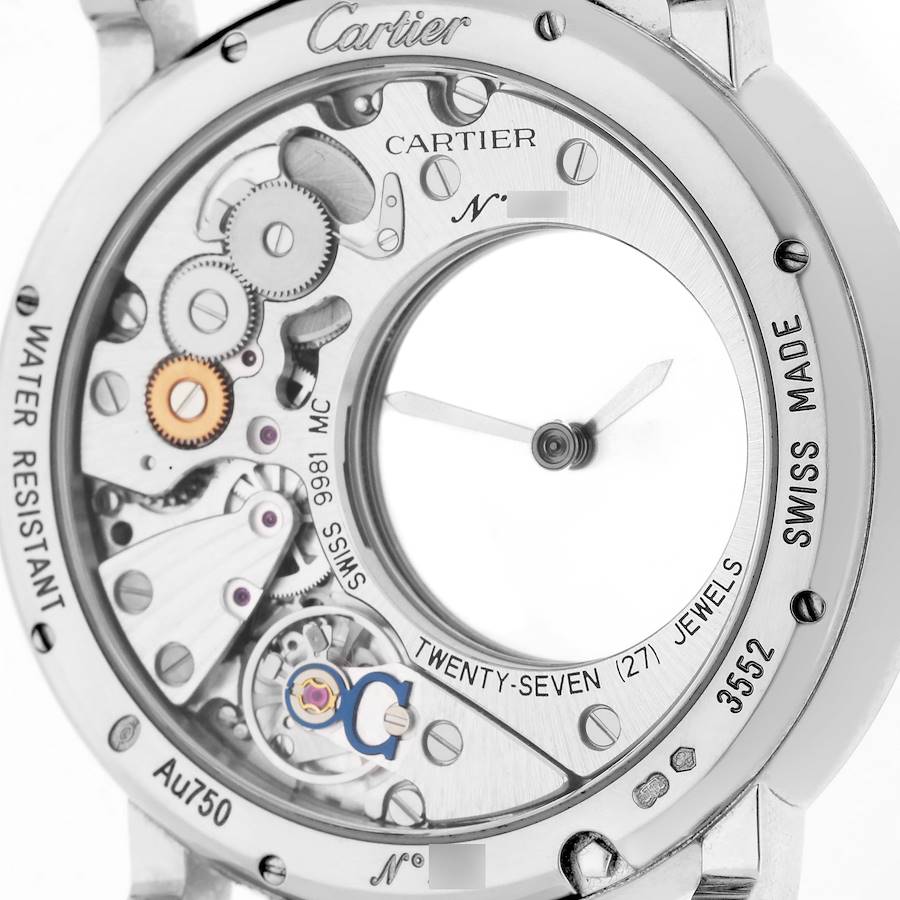 Cartier Rotonde Heure Mysterieuse White Gold Mens Watch W1556224