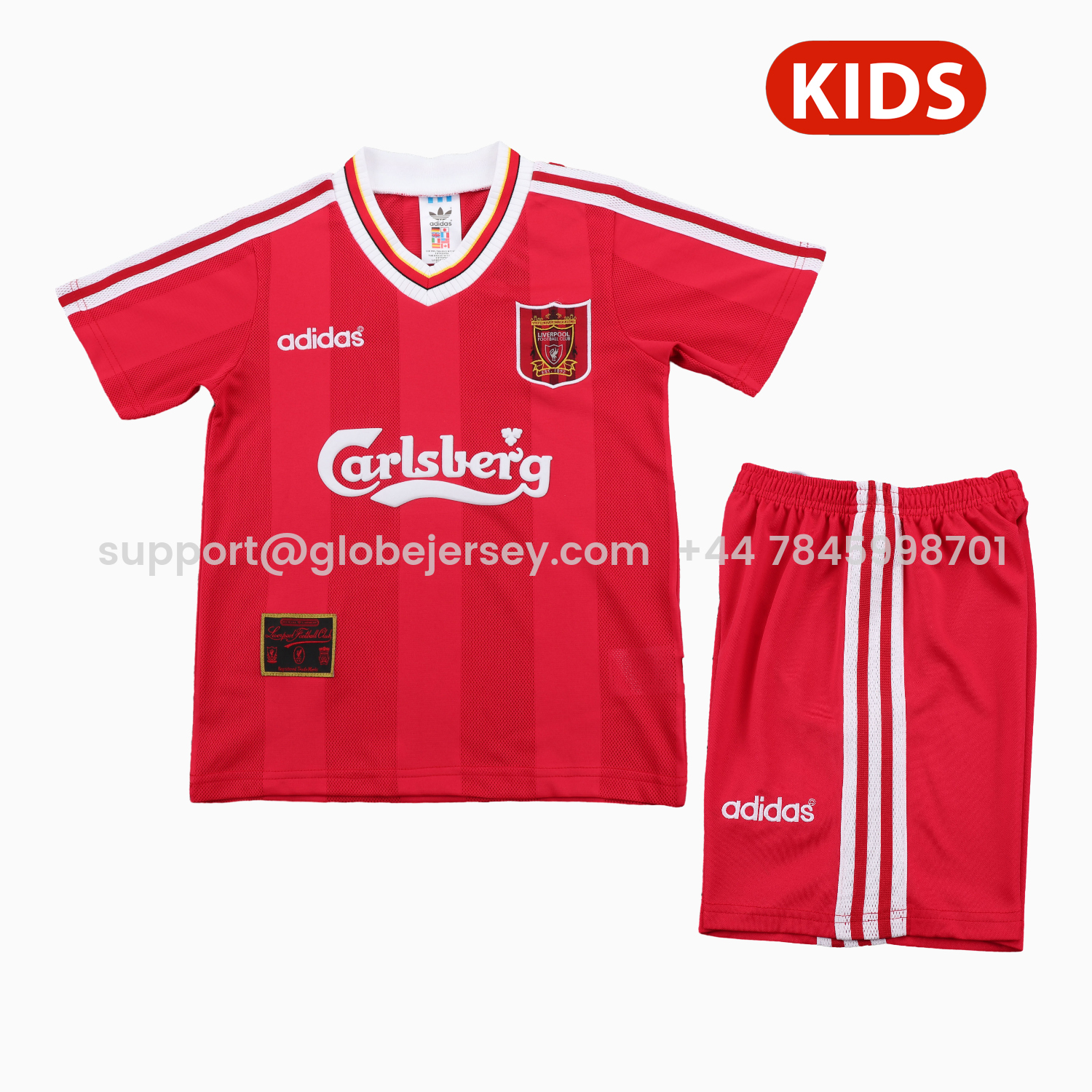 Retro Liver.pool 1995-96 Home Kids Kit