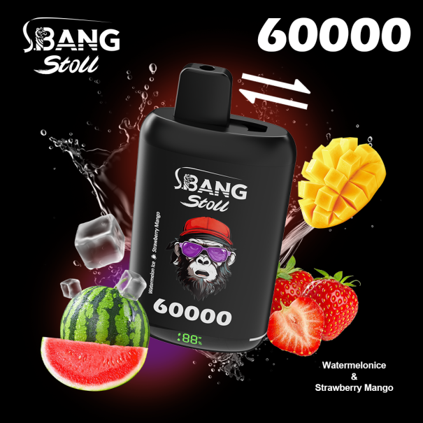 Bang Stoll 60K Puffs 2-in-1 Prefilled Vape Device - Dual Flavour, Rechargeable, 650mAh