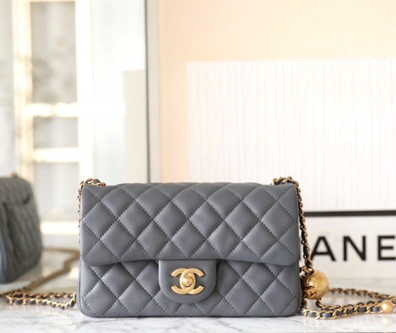 CHANEL CF 20cm Golden Ball Grey