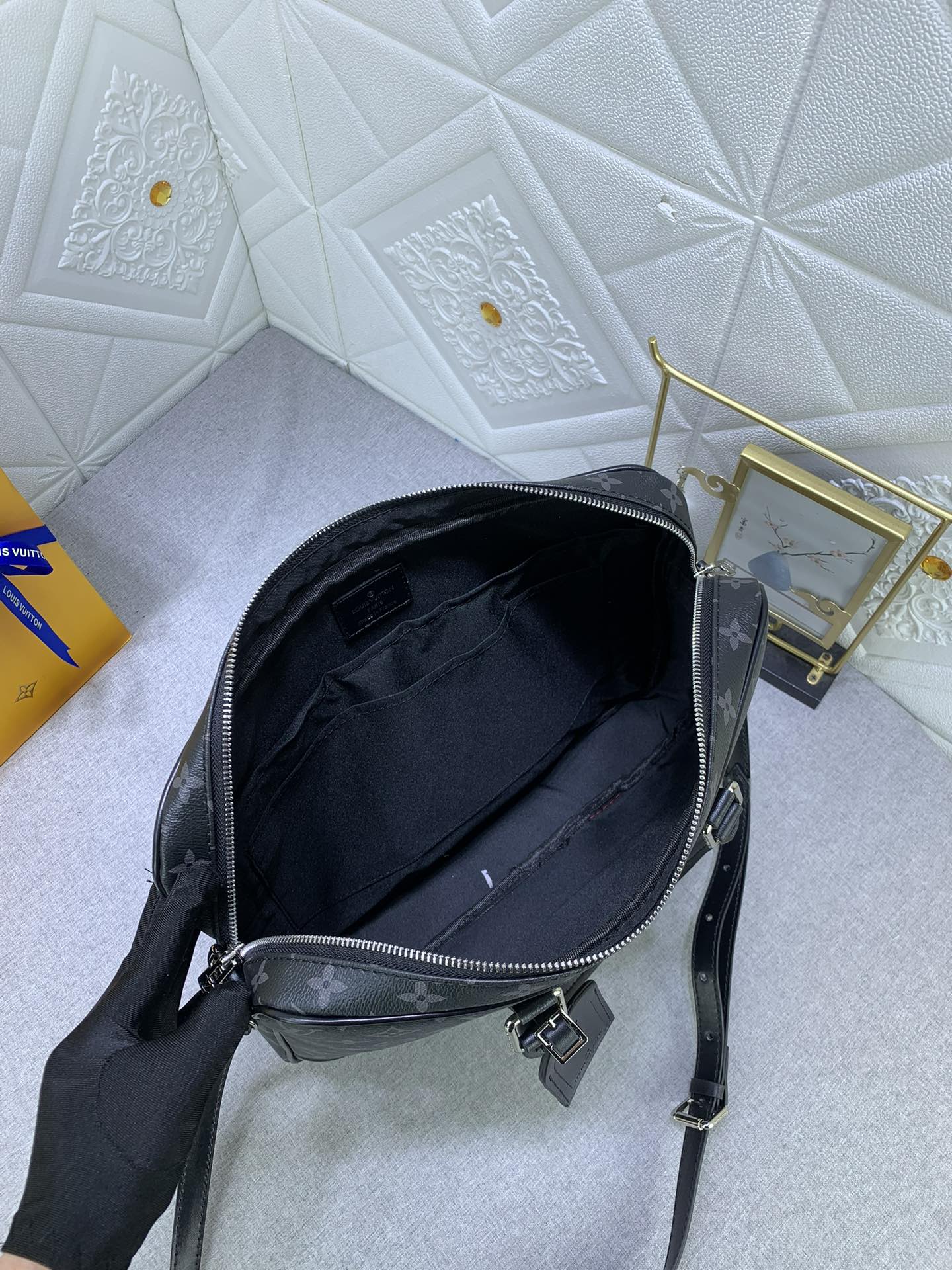 Louis Vuitton Porte Documents Voyage Monogram Black 37Cm M46457