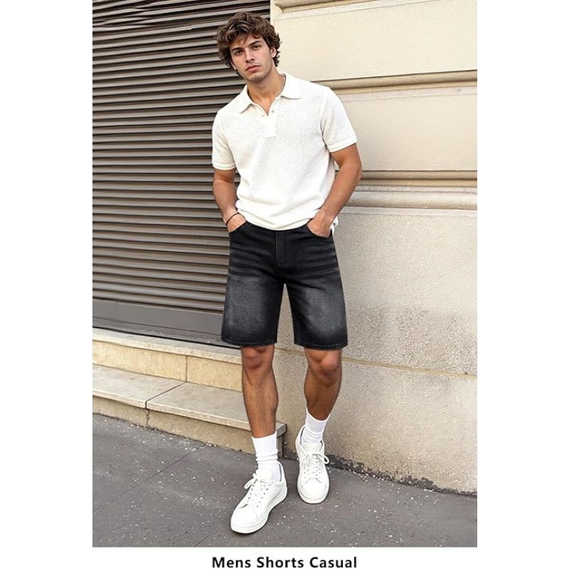 Mens Baggy Jean Shorts