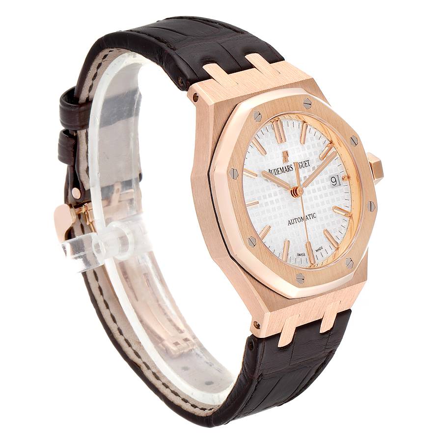 Audemars Piguet Royal Oak 37mm Midsize Rose Gold Mens Watch 15450OR