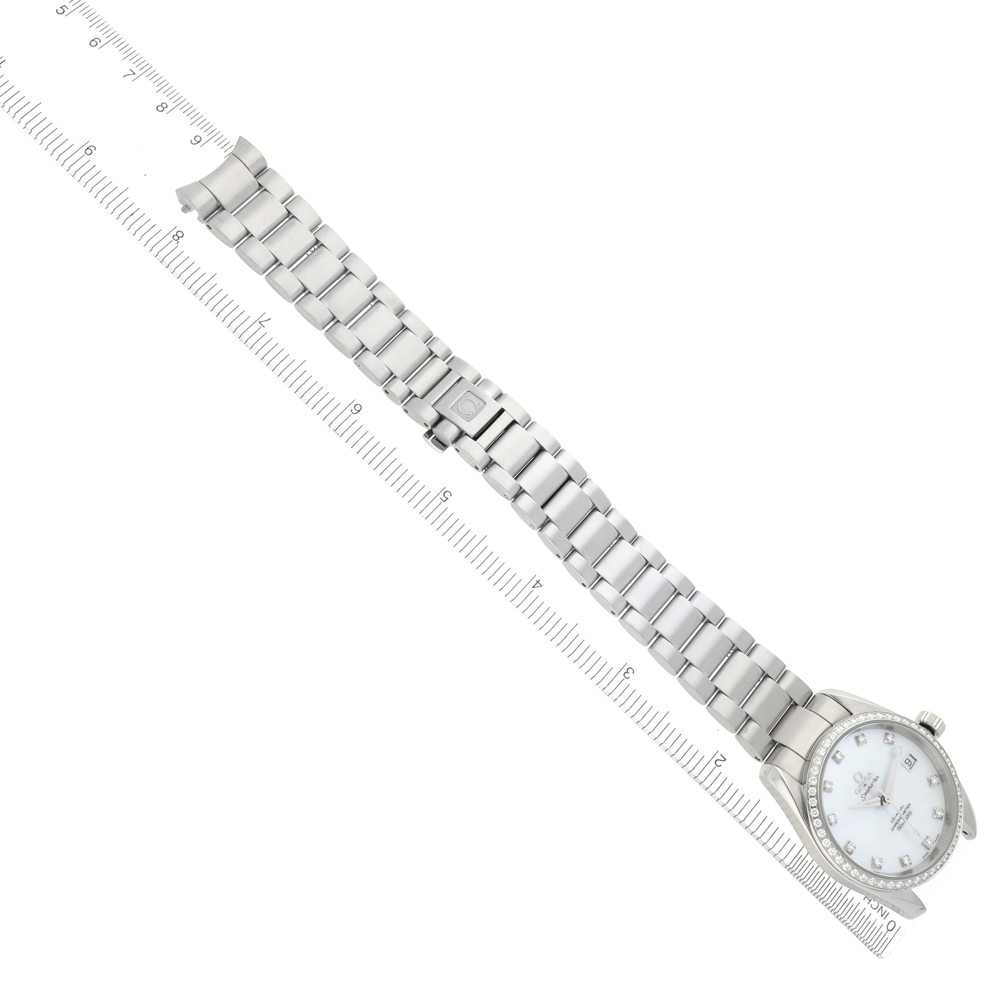 Omega Aqua Terra Steel Mother Of Pearl Diamond Ladies Watch 36.0 MM 2509.75.00