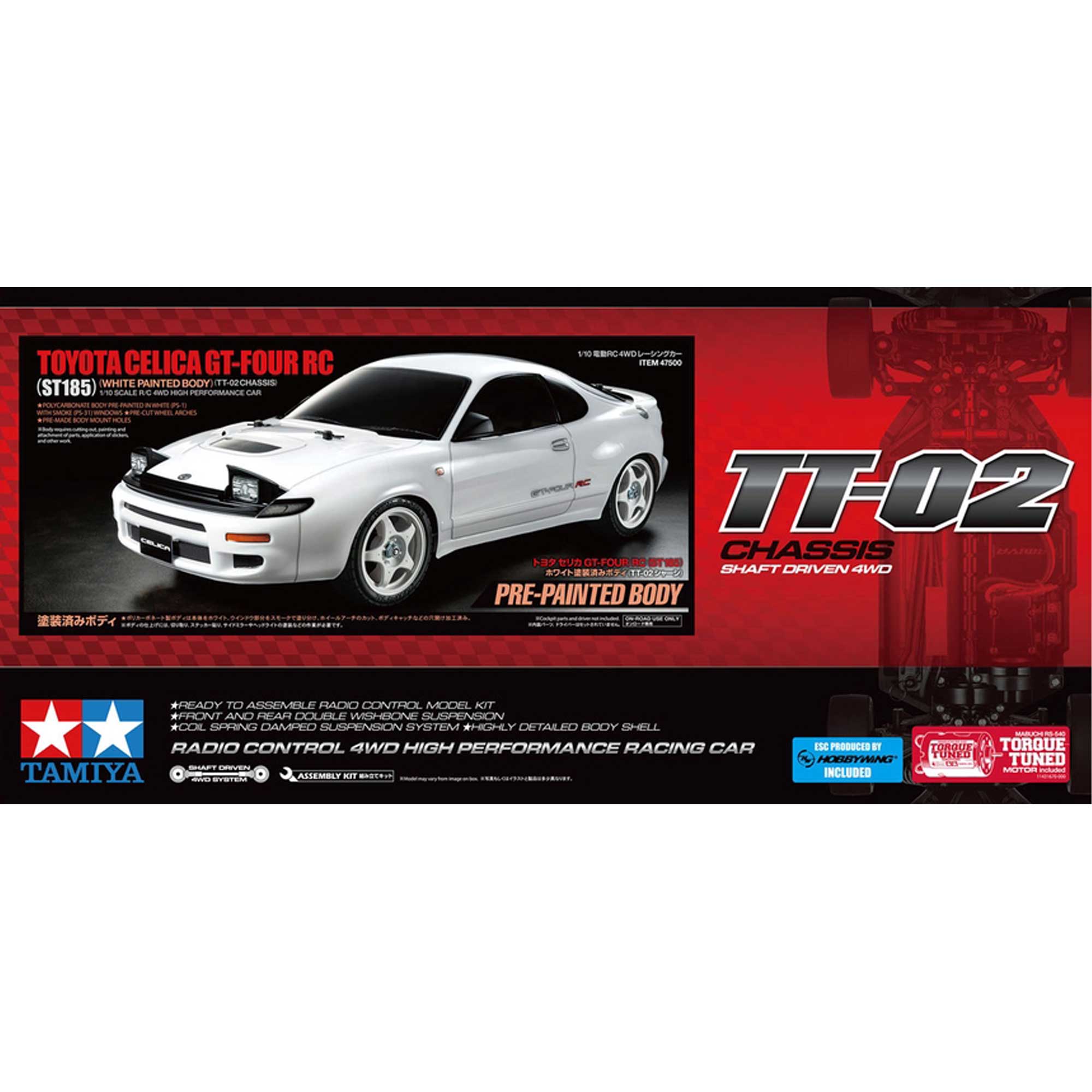 1/10 Toyota Celica GT-FOUR TT-02 4x4 On-Road Touring Car Kit, LIMITED EDITION