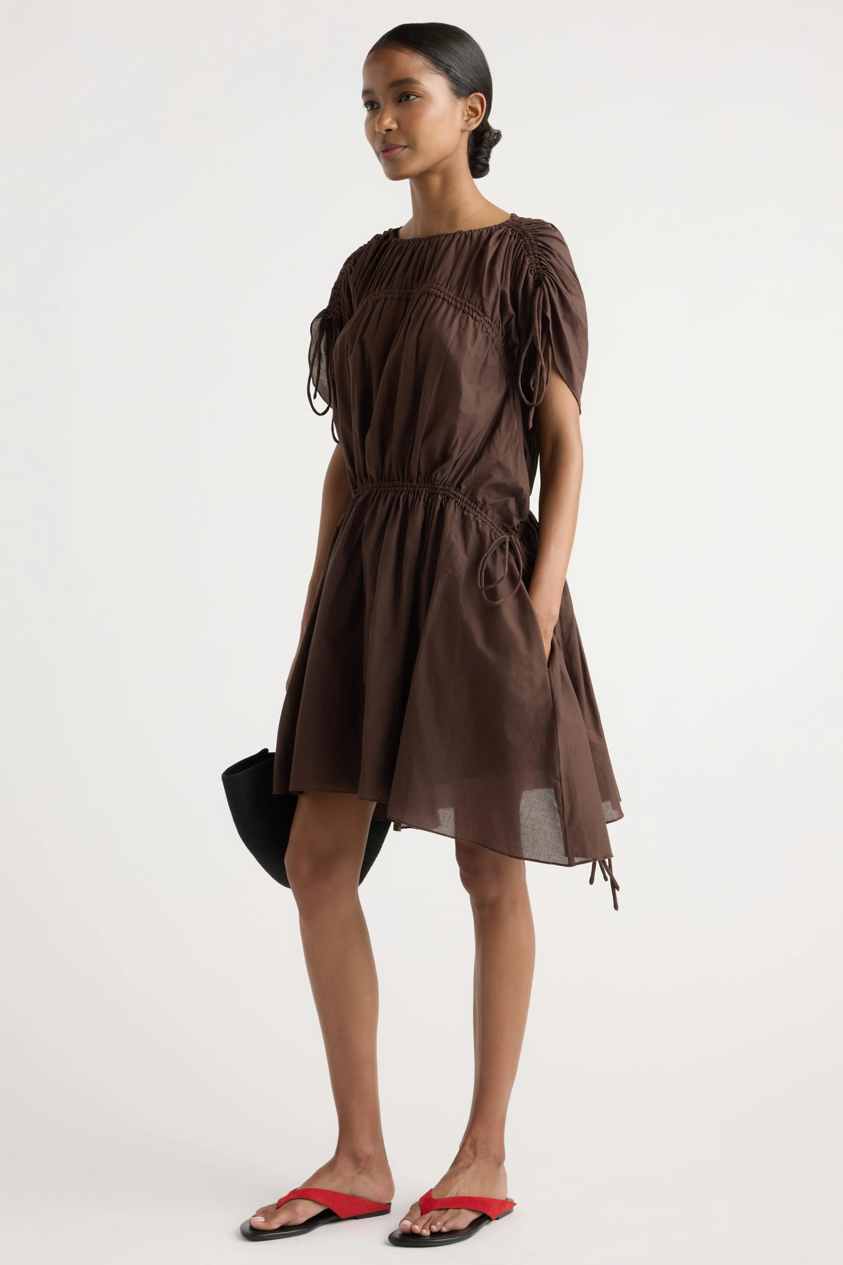 Akemi Tie-Shoulder Organic Cotton Dress