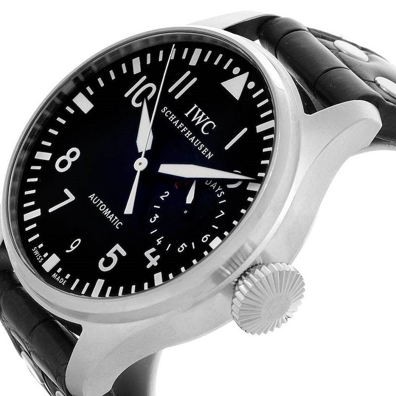 IWC Big Pilot Automatic Stainless Steel Black Dial Mens Watch IW500901